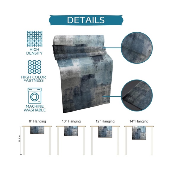 Ombré Table Runner - Blue Grey - Picture 5 of 7